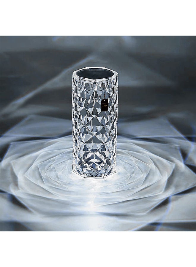 شاربدو Diamond Rose Shade Nightstand Table Lamp with Touch Control Transparent - Image 3