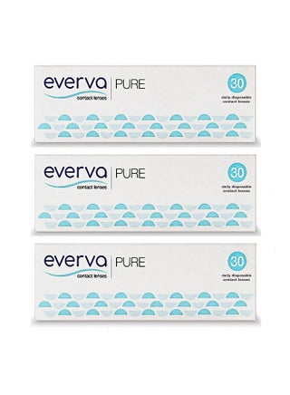 Pure - Daily Disposable Pack Clear Contact Lenses - Pack of 90 - v1641894205/N44710349A_1