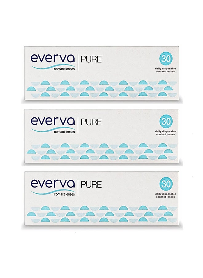 Pure - Daily Disposable Pack Clear Contact Lenses - Pack of 90