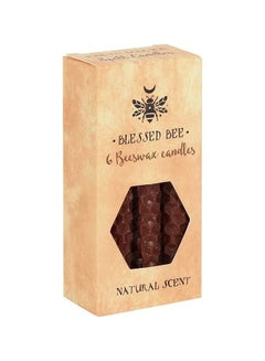 ناتشورال 6-Piece Blessed Bee Beeswax Spell Earth Magic Candle Brown 11cm  - Image 1