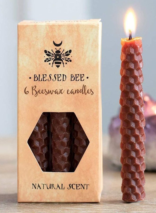 ناتشورال 6-Piece Blessed Bee Beeswax Spell Earth Magic Candle Brown 11cm  - Image 3