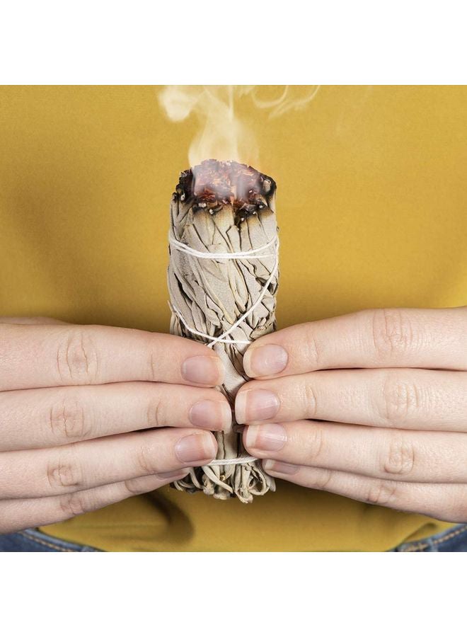 مجموعة أعواد بخور بالمريمية مكونة من 3 قطع أبيض 4بوصة - Image 2