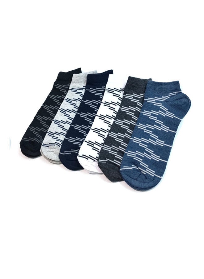 Generic - Cotton Blend Printed Low Cut Socks Multicolour - Image 1