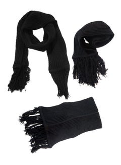 ماركة غير محددة أوشحة كاجوال أساسية من الصوف أسود  - Image 1