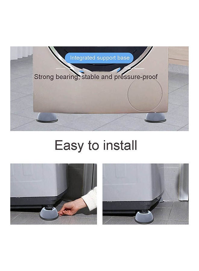 4 Pcs Anti-Vibration Rubber Feet Pads Grey 4.5cm - Image 2