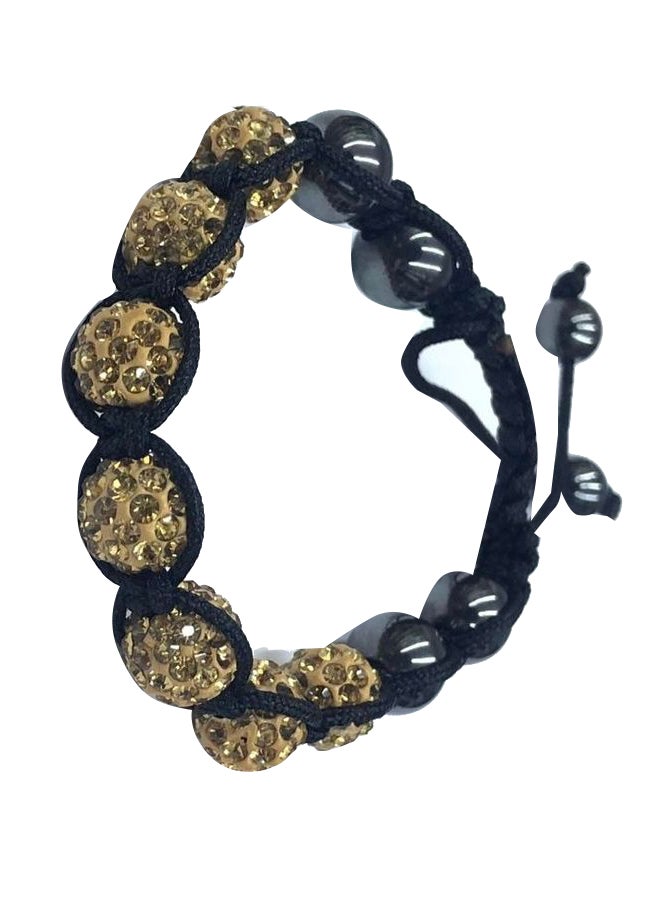 Generic Adjustable Braclet With Stone Beads & Cord  - Image 1