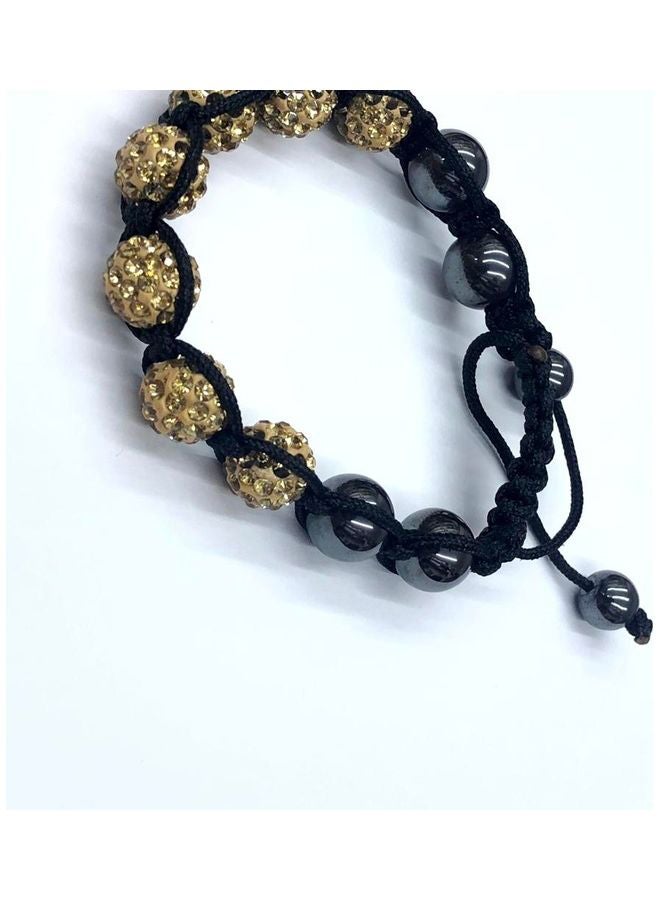 Generic Adjustable Braclet With Stone Beads & Cord  - Image 2