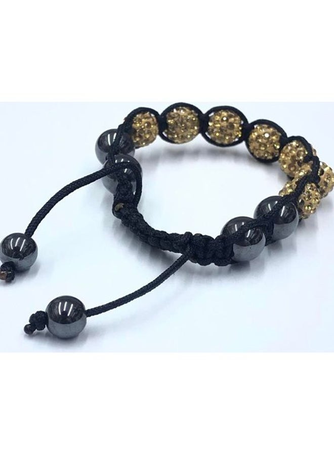 Generic Adjustable Braclet With Stone Beads & Cord  - Image 3