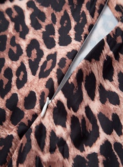 Aila All Over Print Skirt Brown  - Image 5
