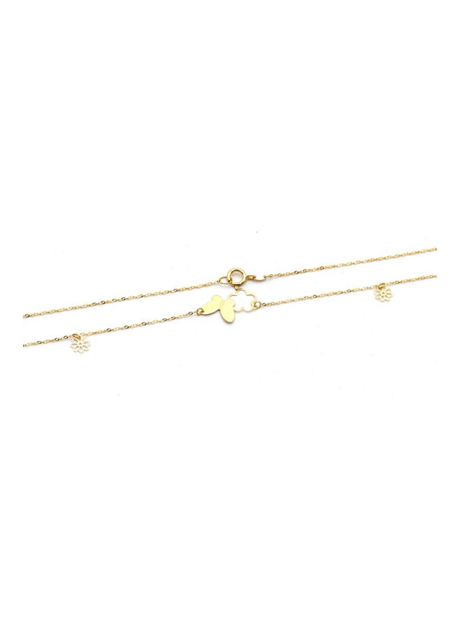 Gold Zone - 18 karat Real Gold Butterfly Necklace - Image 1