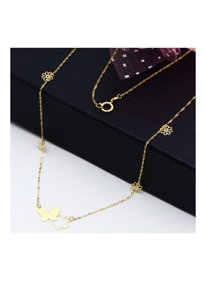 Gold Zone - 18 karat Real Gold Butterfly Necklace - Image 1