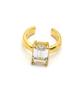 Gold Zone 18 Karat Gold Stone Cuff Earrings  - Image 1