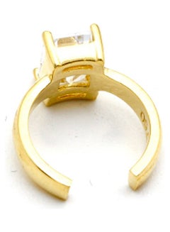 Gold Zone 18 Karat Gold Stone Cuff Earrings  - Image 2