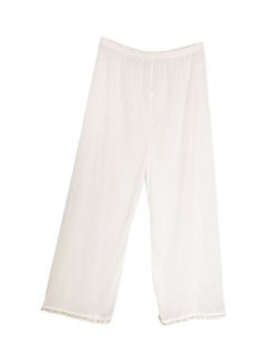 City Rose 3-Piece Full Length Soft Inner Pants Trousers With Elasticised Waistband White  - Image 2