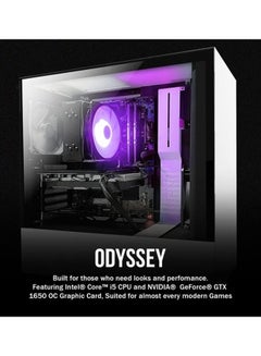 Generic Odyssey Gaming PC Desktop, Core i5 Processor/16GB RAM/256GB NVMe +1TB HDD/Nvidia GeForce GTX 1650 4GB Graphic Card/International Version White  - Image 2