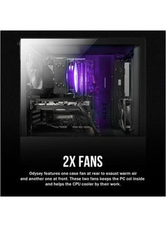 Generic Odyssey Gaming PC Desktop, Core i5 Processor/16GB RAM/256GB NVMe +1TB HDD/Nvidia GeForce GTX 1650 4GB Graphic Card/International Version Black  - Image 3
