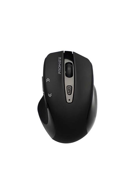 1600DPI Portable 2.4Ghz Precision Tracking EZGrip Ergonomic Mouse with 10m Range, Nano USB Receiver, Adjustable DPI Switch and 6 Programmable Buttons Black