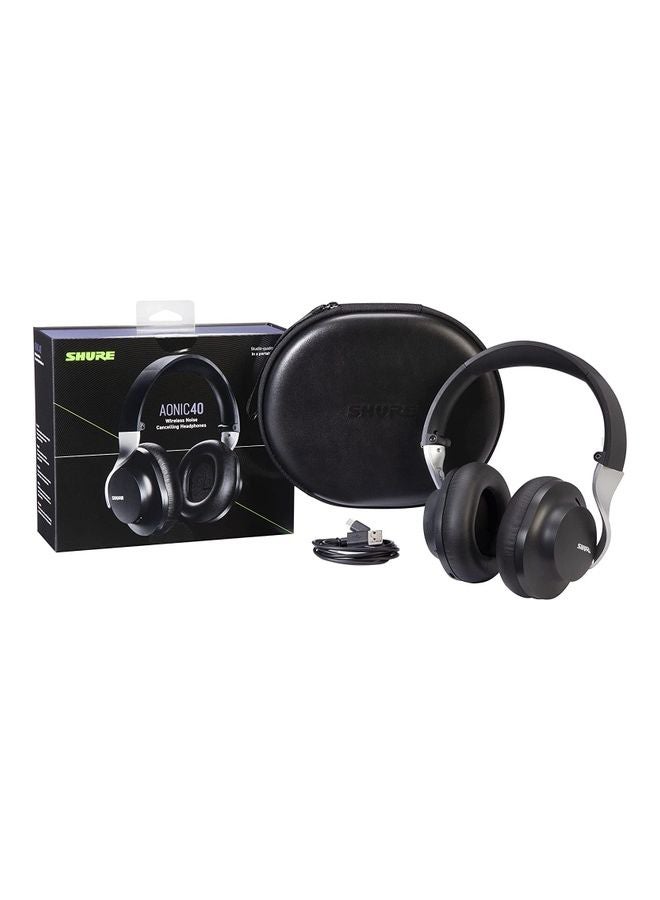 Shure - Aonic 40 Wireless Noise Cancelling Headphones Black - Image 1
