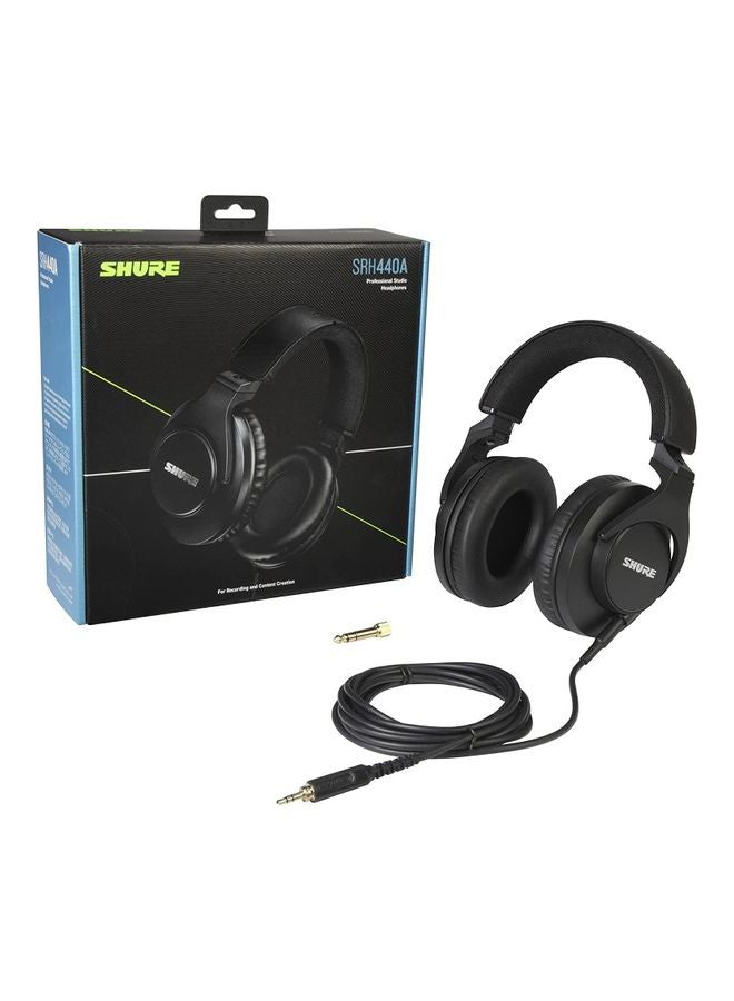 Shure - SRH440A Professional Studio Headphones Black - Image 1