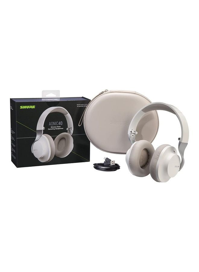 Shure - Aonic 40 Wireless Noise Cancelling Headphones White - Image 1