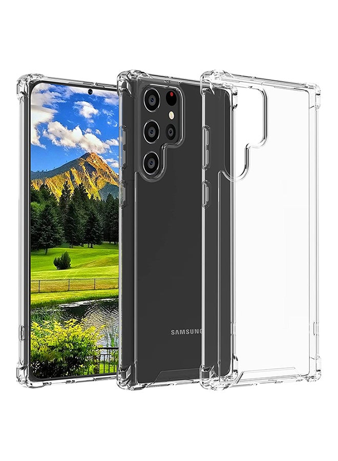 Muzz - Slim Case with 4 Corners Soft TPU Bumper Case for Samsung Galaxy S22 Ultra 5G Clear - Image 1