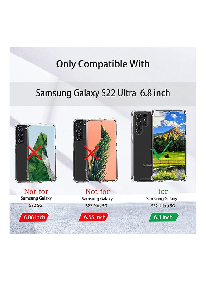 Muzz - Slim Case with 4 Corners Soft TPU Bumper Case for Samsung Galaxy S22 Ultra 5G Clear - Image 1