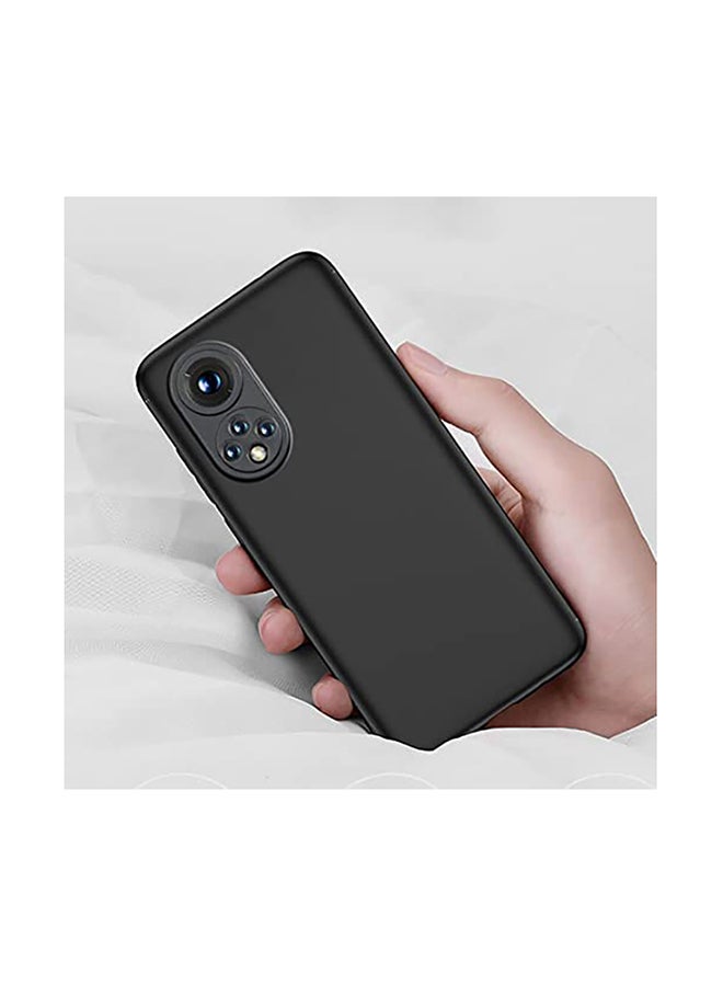 Muzz Matte Soft Silicone TPU with Camera Protection Flexible Back Case Cover for Huawei Nova 9 2021 Black - Image 4