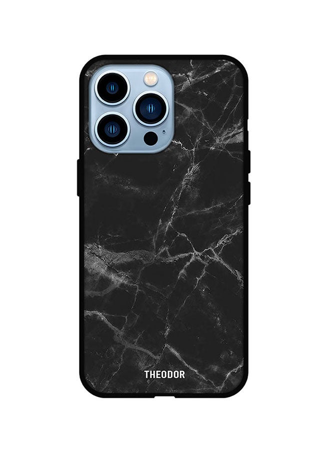 Theodor - Protective Case Cover For Apple iPhone 13 Pro Max Black Marble - Image 1