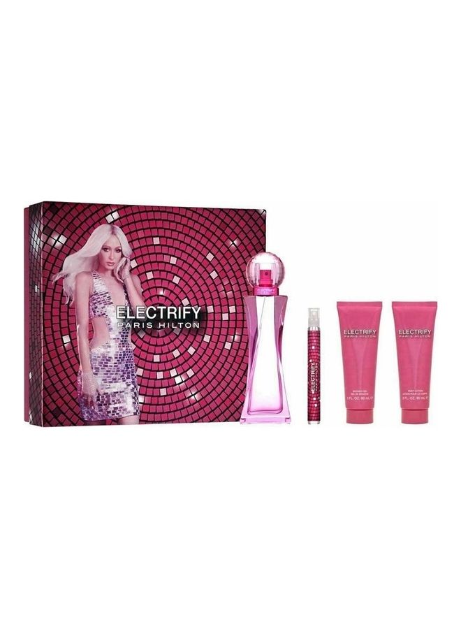 Paris Hilton Pack of 4- Electrify 2 Edp +Body Lotion+ Shower Gel Set 290ml