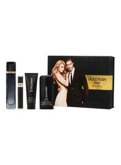 باريس هيلتون مجموعة من 4 قطع - عطر Gold Rush 2 + غسول للشعر والجسم + مزيل عرق 