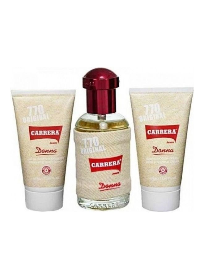كاريرا مَجموعة هدية 770 أوريجينال دونا - EDP + جل استحمام + لوشن للجسم 175ملليلتر