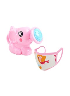 Combo Pack Watering Kettle Toy Pink + Kids Reusable Mask 14x9cm - v1641974117/N43913364A_1