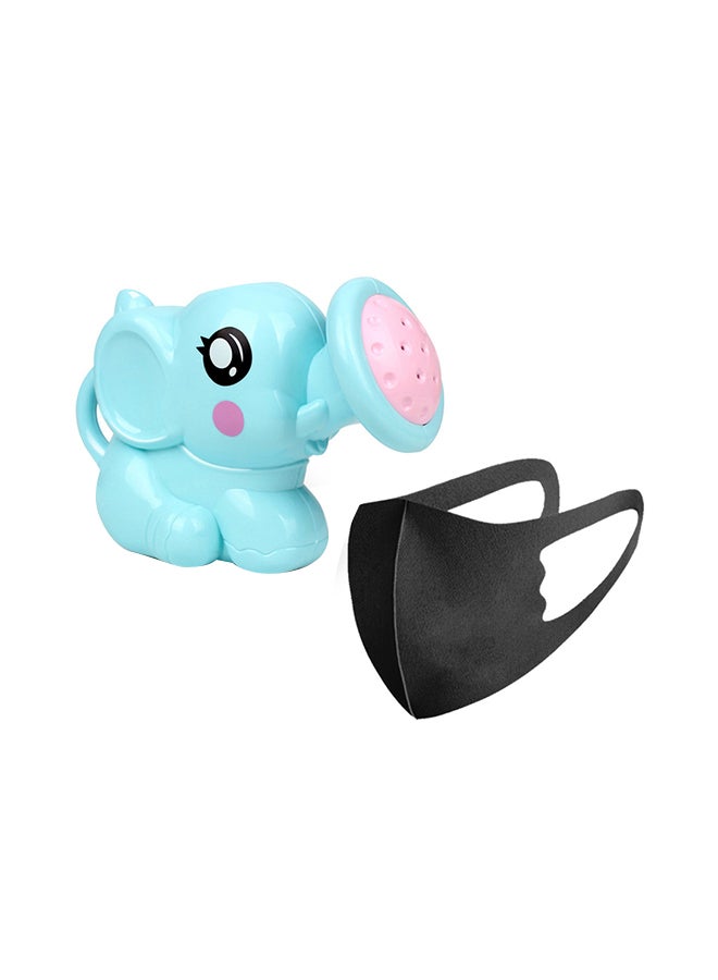 STAR BABiES Combo Pack Watering Kettle Toy Blue + Kids Reusable Mask 14x9cm  - Image 1