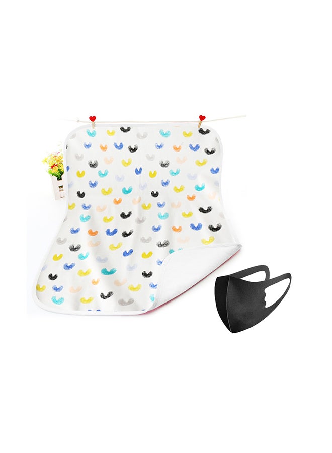 STAR BABiES Reusable Changing Mats White With Kids Reusable Mask  - Image 1