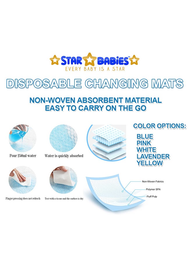 ستار بيبيز Combo Pack 15 - Pieces Disposable Changing Mats Pink, 3 - Pieces Kids Reusable Mask  - Image 2