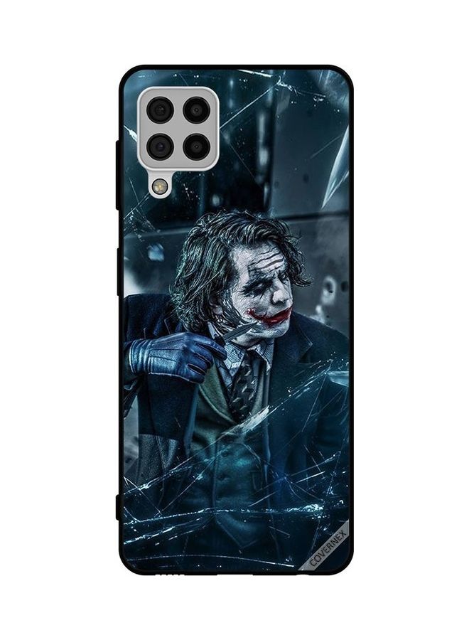 Covernex Samsung Galaxy A22 4G Protective Case Cover Printed Featuring He Is So Serious Behind Cracked Glass DESIGN_0138 - Image 1