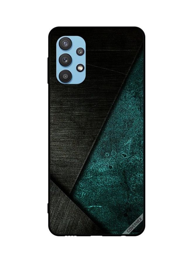 Covernex Samsung Galaxy M32 5G Protective Case Cover Printed Featuring Black & Dark Green Pattern DESIGN_0027 - Image 1