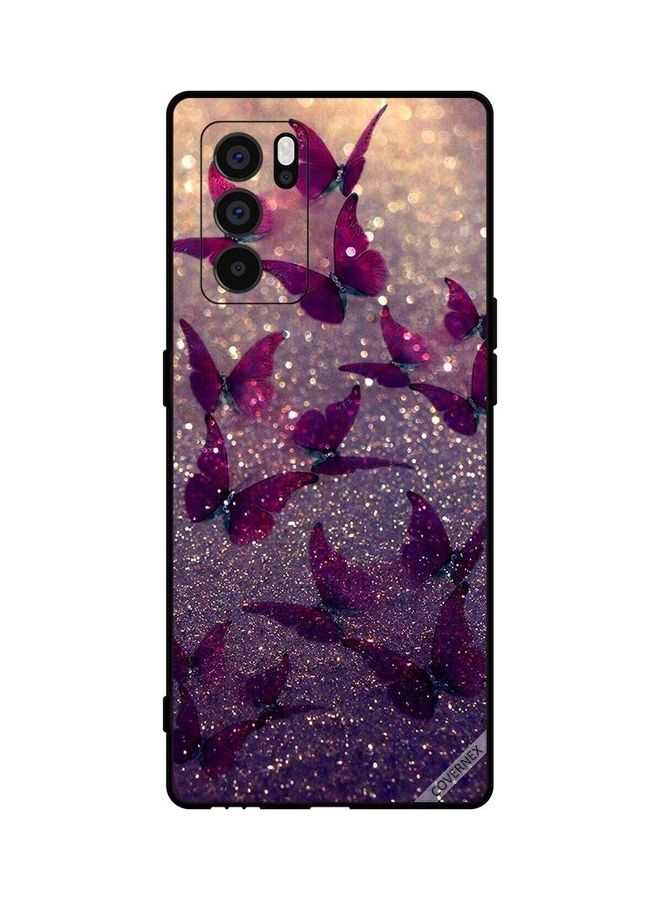 Covernex Protective Case Cover For Oppo Reno6 Pro 5G Glitter Butterflies  - Image 1