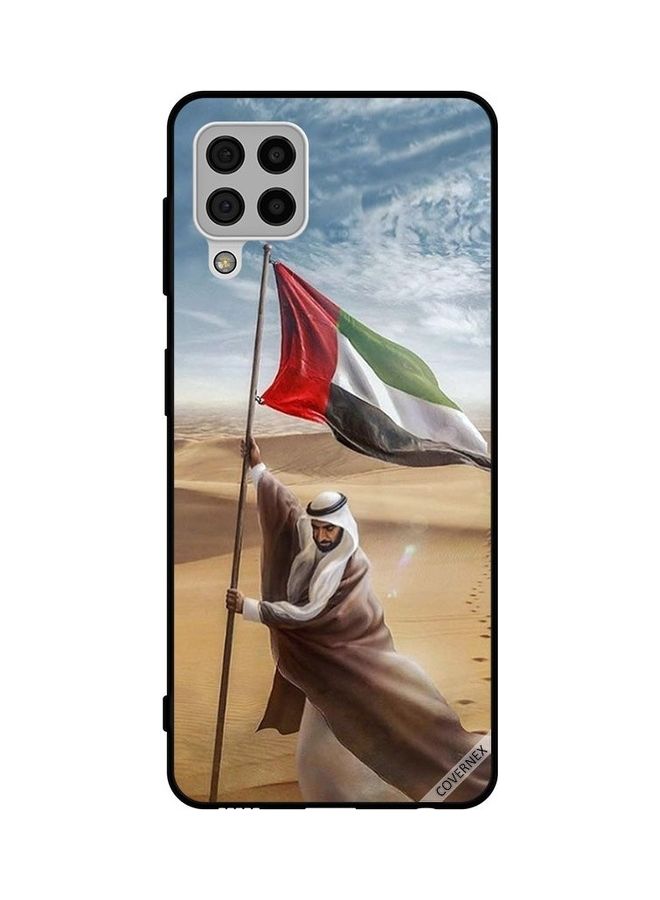 كوفرنيكس غطاء حماية واقٍ لهاتف سامسونج جالاكسي A22 طبعة الشيخ زايد ينصب العلم - Image 1