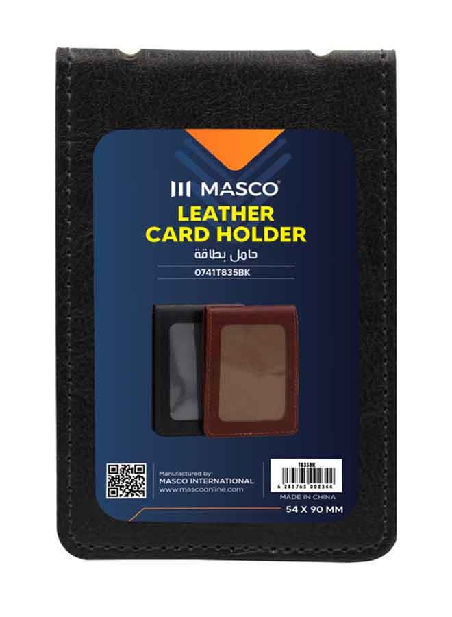 MASCO 5-Pieces Horizontal ID Card Holder Black  - Image 1