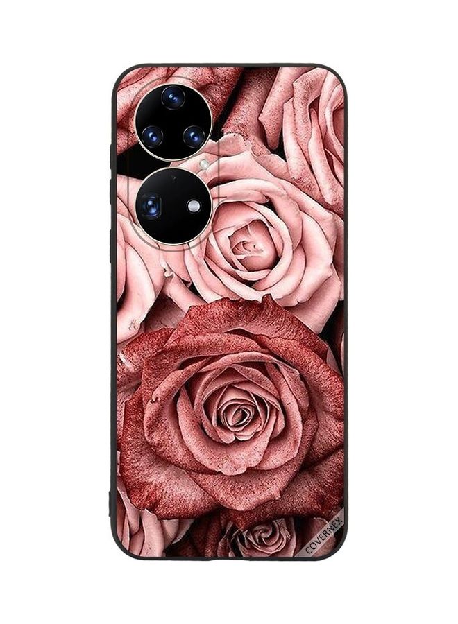 Covernex Protective Case Cover For Huawei P50 Peach Flowers Multicolour - Image 1
