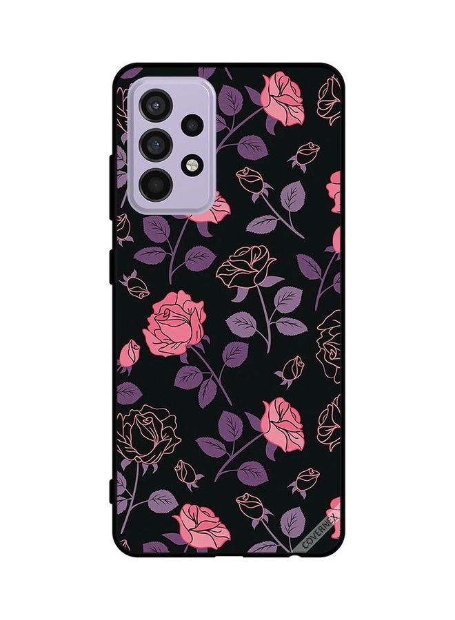 Covernex Samsung Galaxy A52s 5G Protective Case Cover Printed Featuring Protective Case Cover Printed Featuring s 5G Pink And Purple Flowers DESIGN_0219 - Image 1