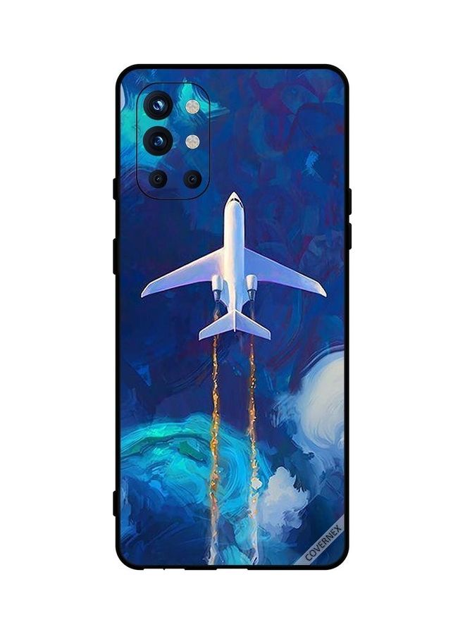 كوفرنيكس غطاء حماية واق لهاتف ون بلس 9R بتصميم طائرة تطير أزرق/أبيض/ذهبي - Image 1