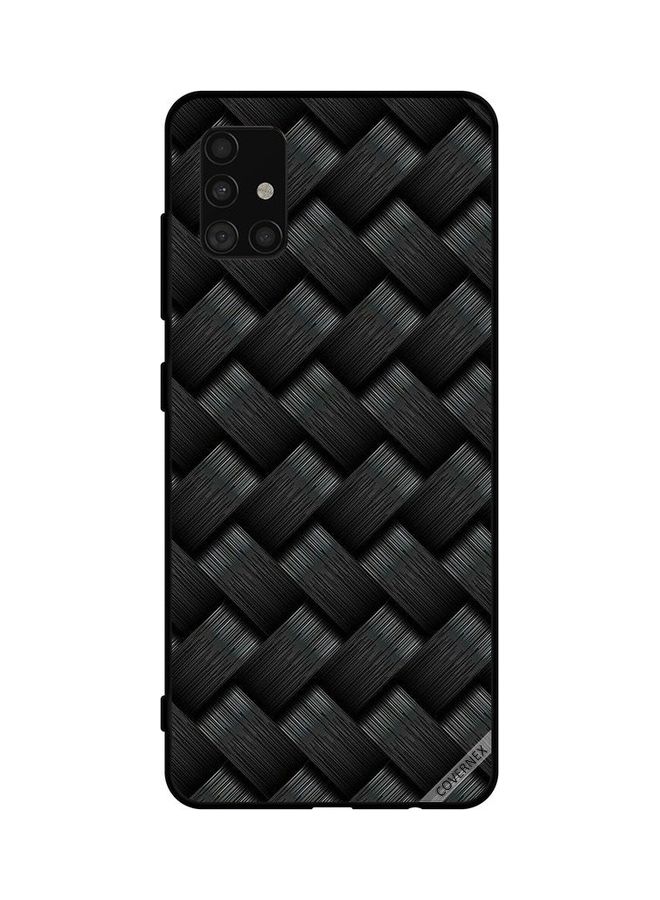 Covernex Samsung Galaxy A51 4G Protective Case Cover Printed Featuring Black Strips Pattern DESIGN_0041 - Image 1