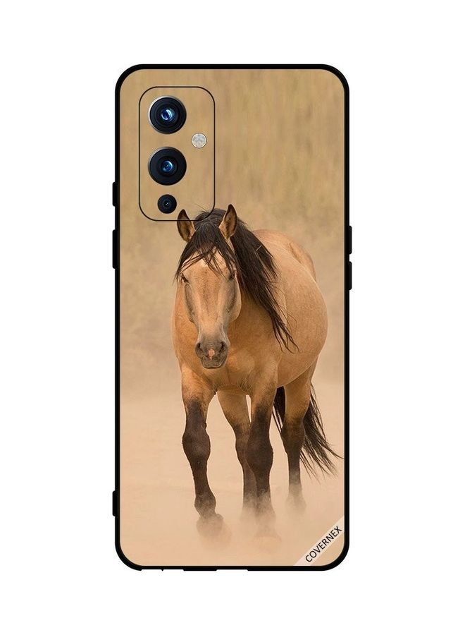 Covernex Protective Case Cover for OnePlus 9 Brown Horse Race Multicolour - Image 1