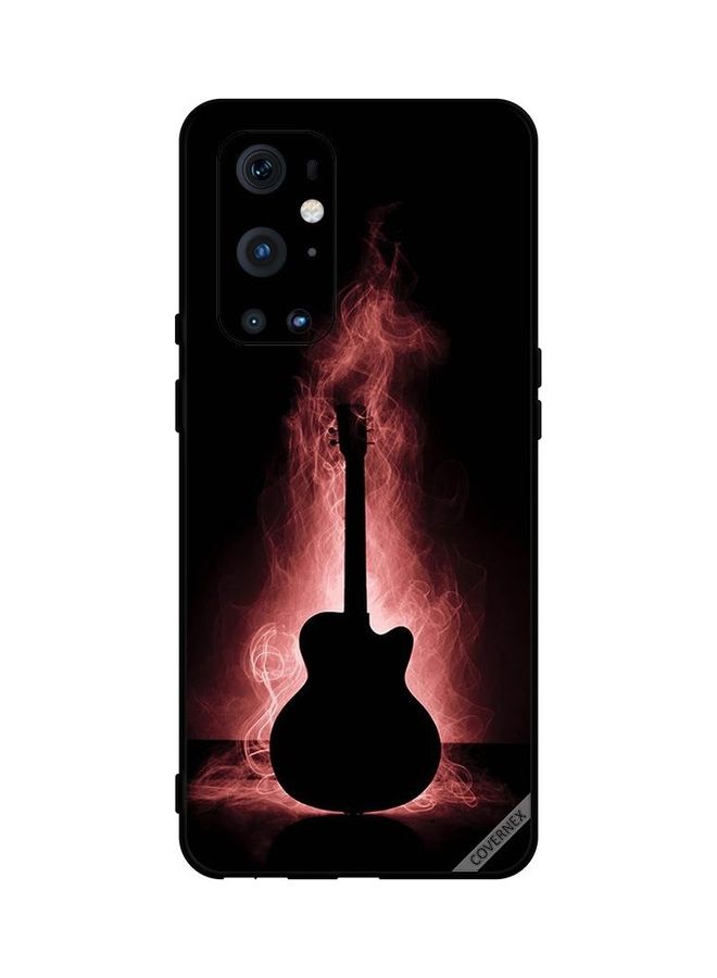 كوفرنيكس ملصق حماية لهاتف ون بلس 9 برو بتصميم انعكاس جيتار في الظلام متعدد الألوان - Image 1