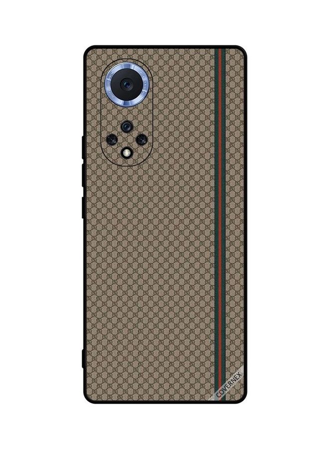 Covernex Protective Case Cover For Huawei Nova 9 Red and Green Strips On Brown Pattern Multicolour - Image 1