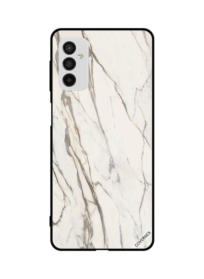 Covernex Protective Case Cover For Samsung Galaxy M52 5G White Cracked Marble Pattern - Image 1