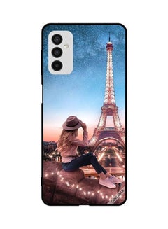 Protective Case Cover For Samsung Galaxy M52 5G Brown Hat Girl and Eiffel Tower