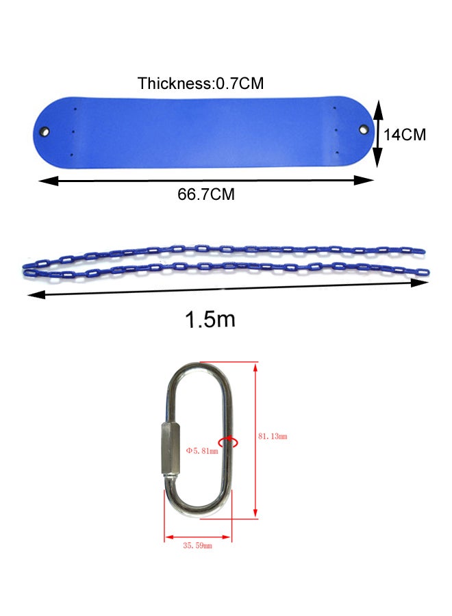 XIANGYU - Durable Swing Seat Chain Playground Set Accessories With Snap Hooks 66.7x14x0.7cm - Image 1